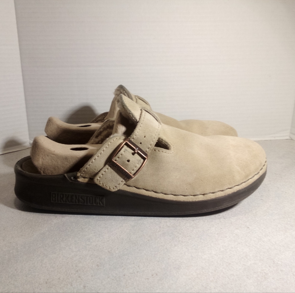 Birkenstock Boston Shearling Tan Clogs US sz. Men 10. Woman 11-11.5 - Picture 5 of 10